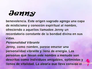 significado del nombre Jenny