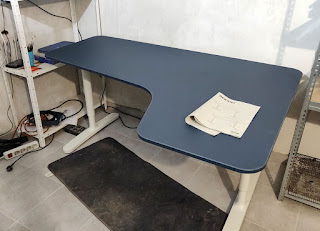 New desk in the painting room