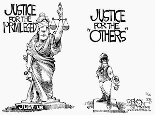 Image result for Cartoon s of biased justice