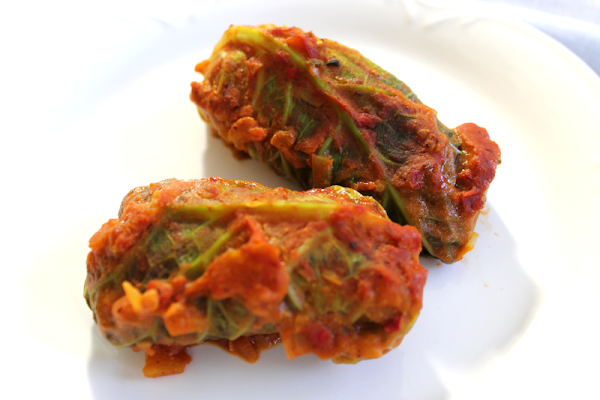 Vegetarian Middle Eastern Stuffed Cabbage Rolls