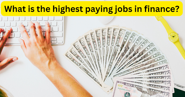 highest paying jobs in finance
