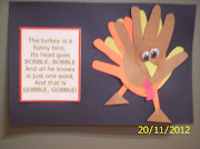 Turkey Art. What sweet turkey hands! Sorry for the poor picture quality.