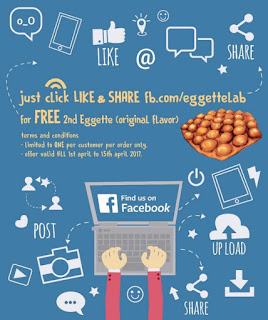 Like & Share Eggette Lab Facebook Page for Free Second Original Flavor Eggette (1 April - 15 April 2017)