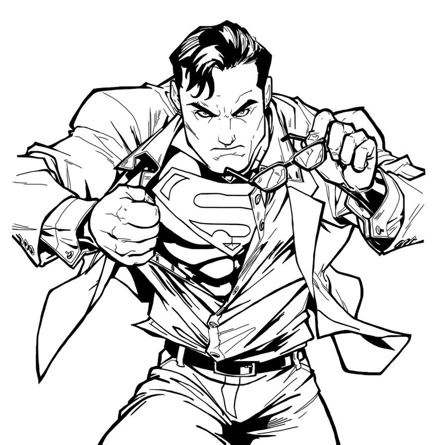 10 Mewarnai Gambar  Superman