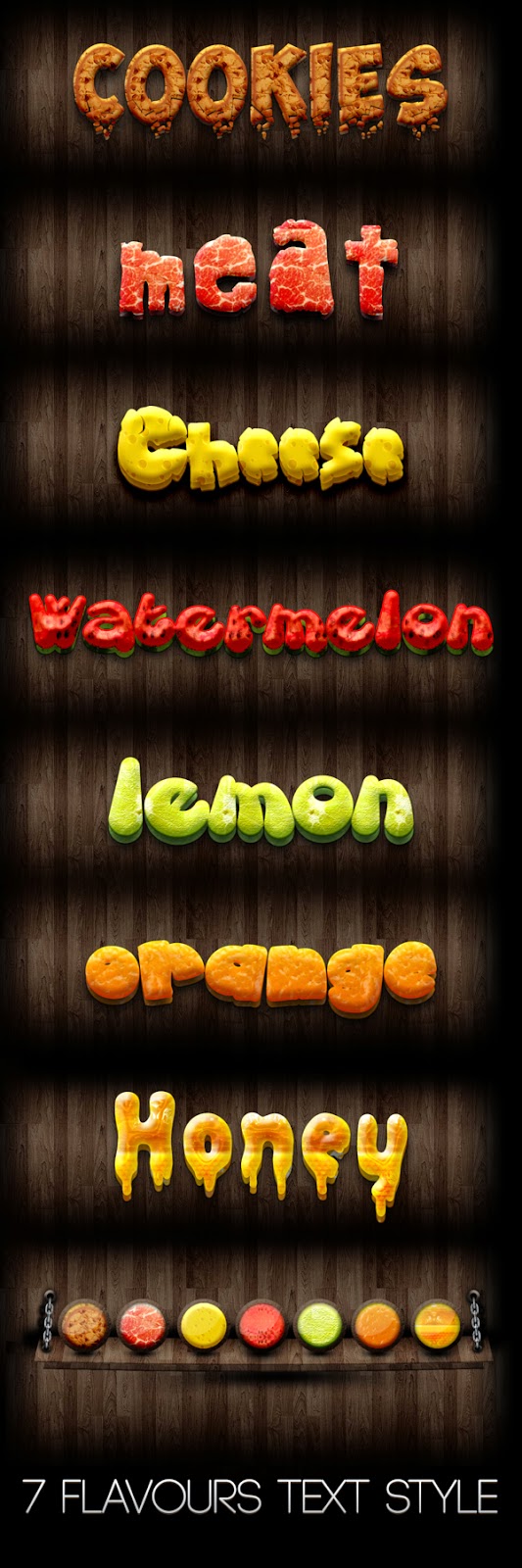 7 Flavours Text Effect