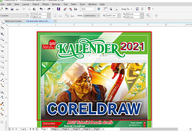 Download Template Kalender 2021 CDR Gratis