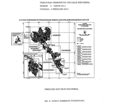 raden agus suparman : peta kawasan bebas menurut peraturan pemerintah nomor 5 tahun 2011