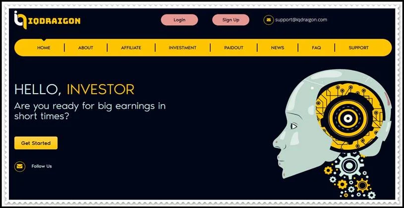 Мошеннический сайт iqdraigon.com – Отзывы, развод, платит или лохотрон? Мошенники