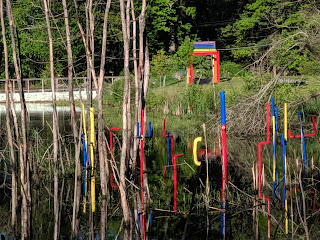 colored PVC piping was added to the Sculpture Park "trees of life" 4