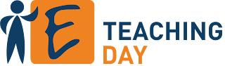 Logo: E-Teaching-Day, Schriftzug neben Strichfigur