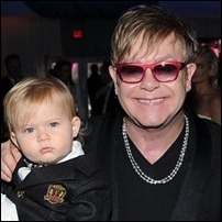 Elton John e o filho Zachary