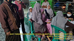 Polsek Losarang Polres Indramayu Layani Vaksinasi di Masjid Baitul Mu’minin