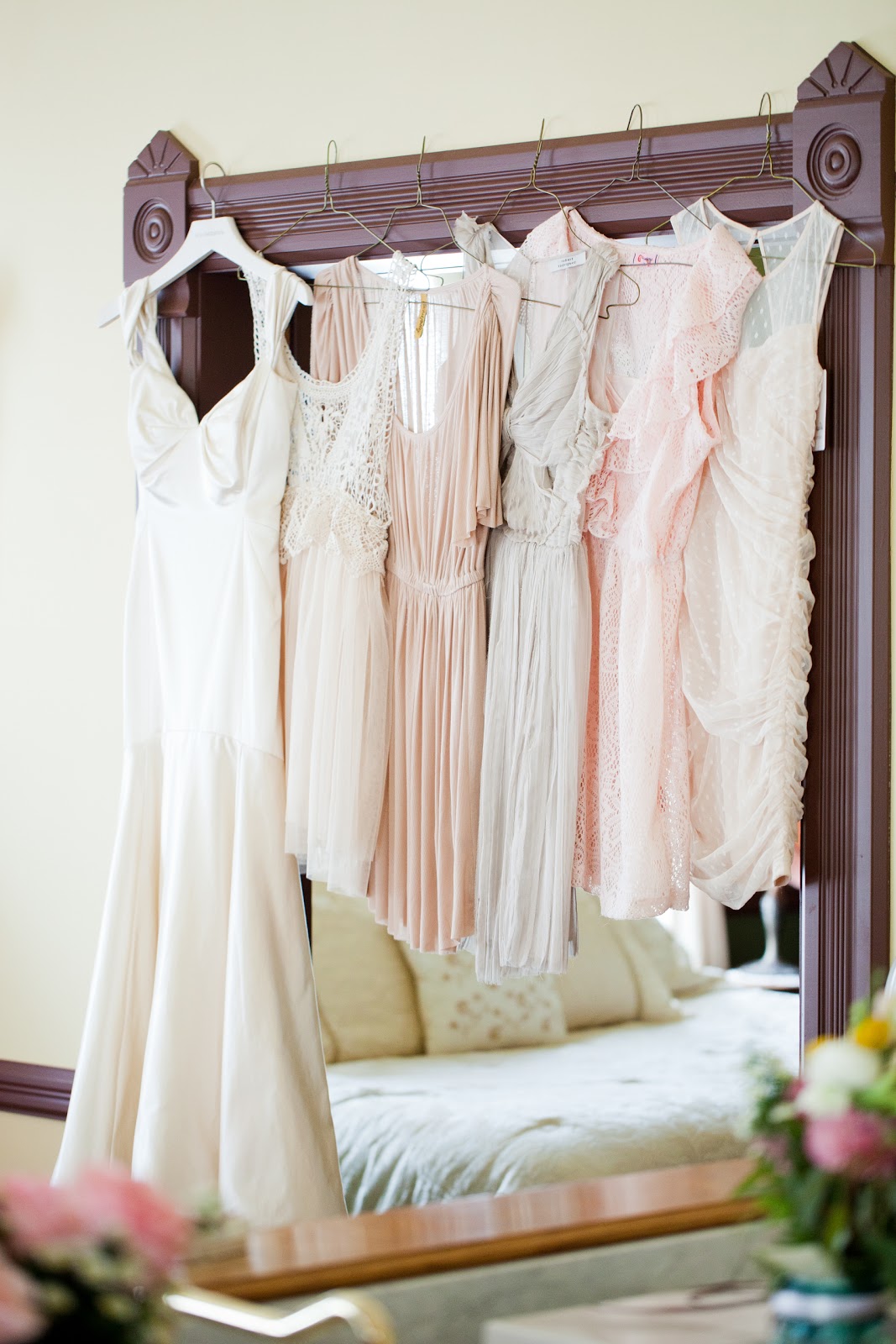 vintage wedding dresses Natalie's Dress and the girls bridesmaid dresses