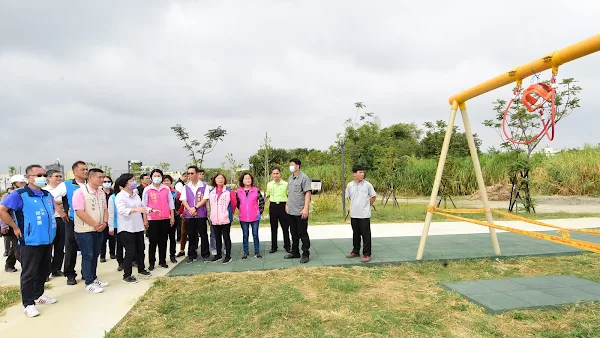 溪湖中央公園現勘 兒童遊樂設施安檢後才開放