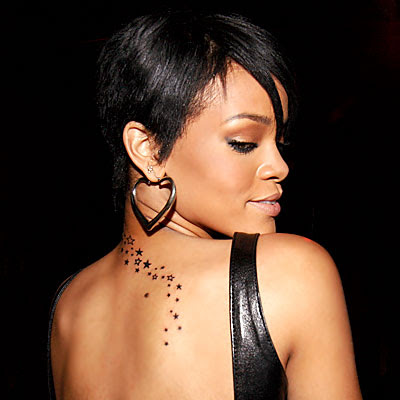 Rihanna's new tattoo: more stars for a star like her.