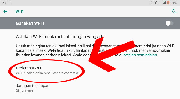 Cara Masuk Ke Menu Preferensi Wi-Fi