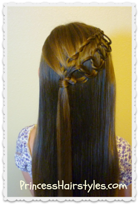 Feather Chain Braid Half Up Hair