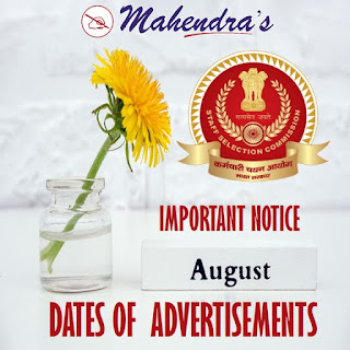 SSC | Important Notice | Advertisements | August-2019  