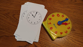 Time flashcards and Judy clock