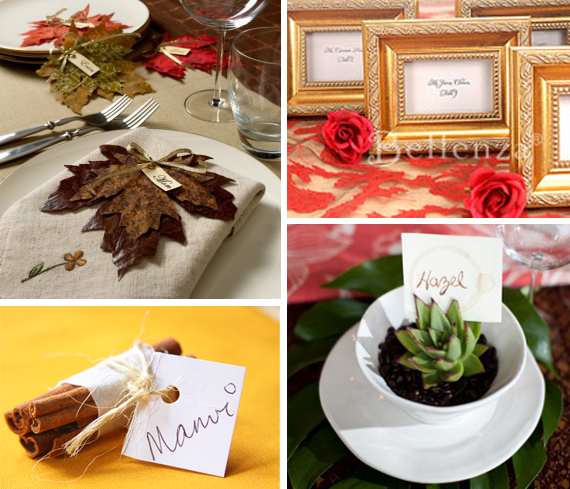  some charming fall wedding place card ideas that celebrate the season