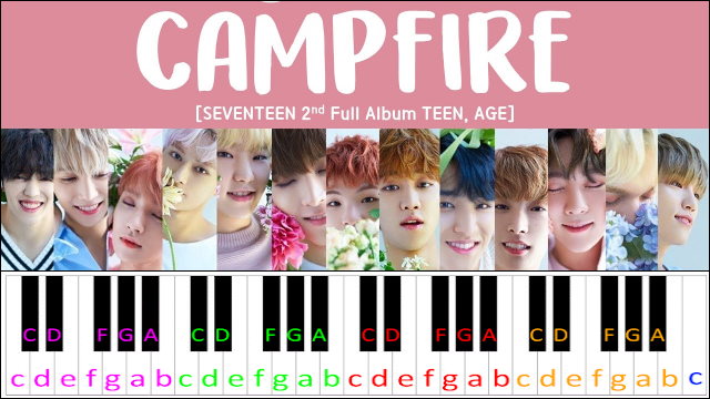 Campfire by SEVENTEEN Piano / Keyboard Easy Letter Notes for Beginners