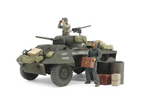 Tamiya 1/35 U.S. M8 Light Armored Car "Greyhound" Combat Patrol Set (25196) English Color Guide & Paint Conversion Chart