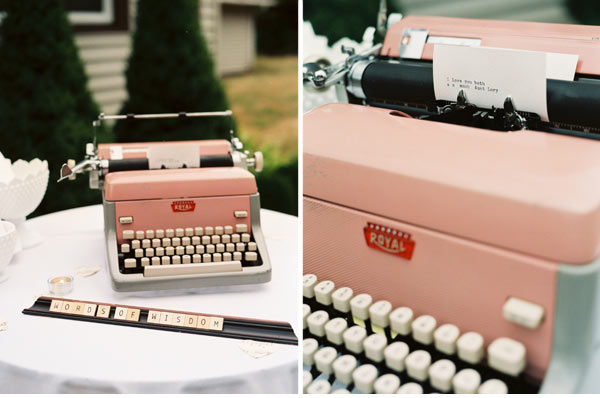 Dear You Love Me Vintage Typewriter Guestbook