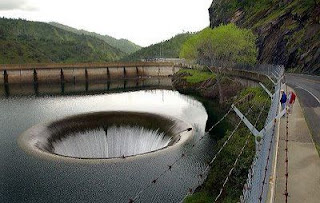 Hole(Spillway) in Monticello dam in california image photo pic gallery