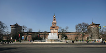 The Castello Sforzesco in Milan, almost 600 years old, is one of the largest castles in Europe