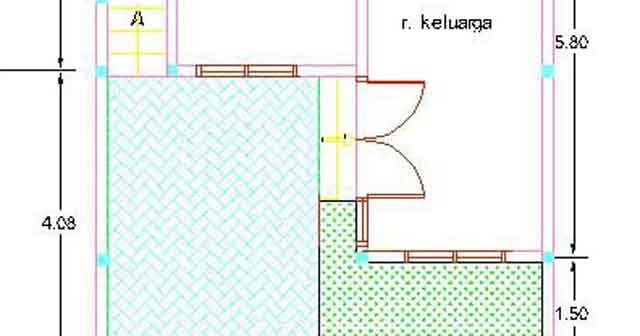 Contoh Denah Rumah Kopel KPR-BTN Type 21/60  Desain Rumah 