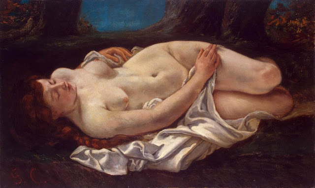 reclining figure,gustave courbet,realism