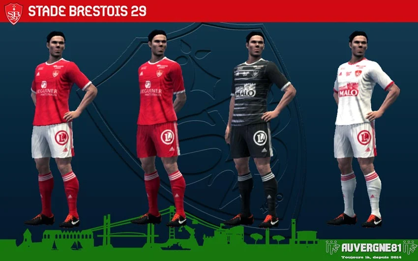 Kits Stade Brestois 2021-2022 For PES 2013