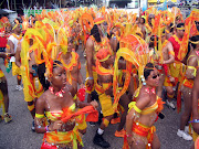 ORANGE CARNIVAL BANDS & COSTUMES (orange carnival masqueraders in trinidad)