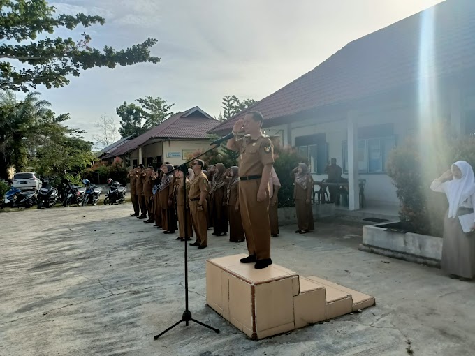 Kades Simpang Harapan Hadiri Upacara di SMK Negeri 1 Tambusai Utara, Bentuk Generasi Penerus Bangsa