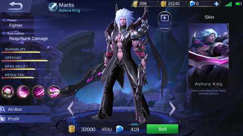 √ Hero Baru Martis Ashura King Mobile Legend - Selamat Tinggal Alucard?