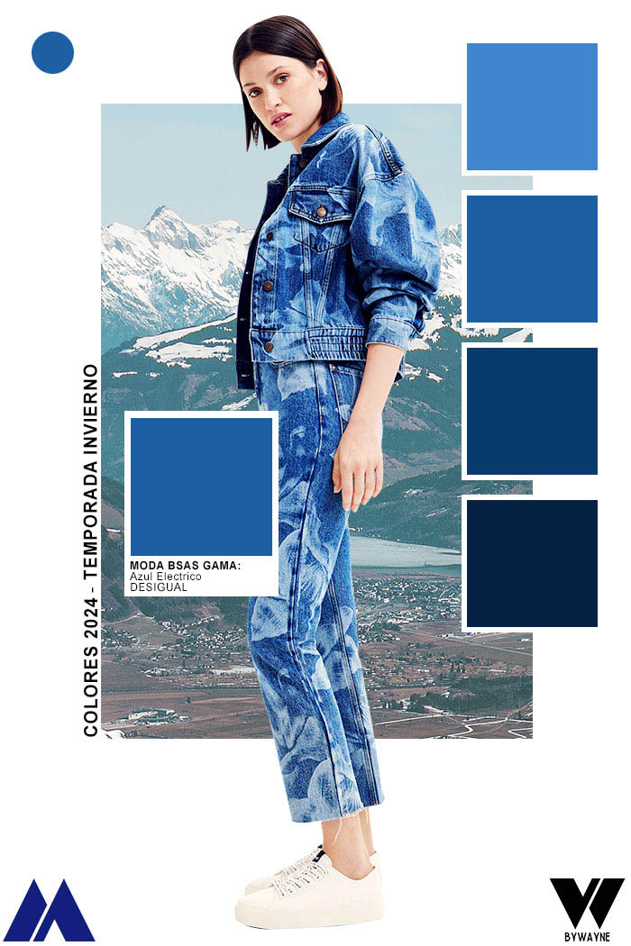 gama de zules moda invierno 2024 colores tendencia