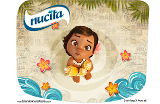 Etiqueta Nucita de Moana Bebé para imprimir gratis.