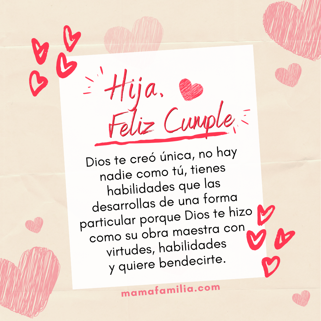 ▷ ? Frases Bonitas de Cumpleaños para mi Hija. Dedicatoria, Carta para mi  linda Hijita