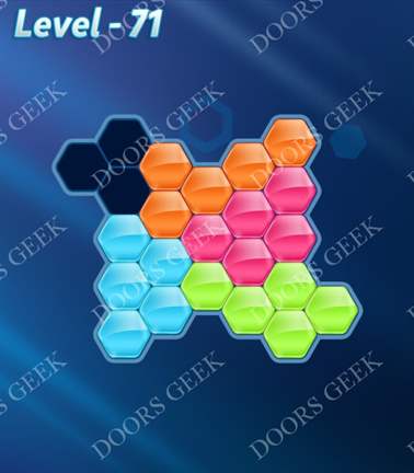 Block! Hexa Puzzle [Novice] Level 71 Solution, Cheats, Walkthrough for android, iphone, ipad, ipod