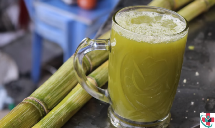a glass of sugarcane juice