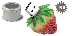 Portable Strawberry USB 4GB Flash Memory U Disk Flash Driver