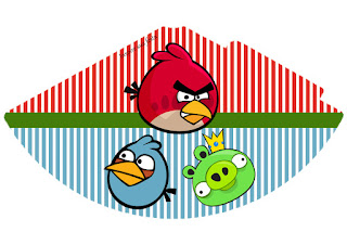 Gorro para Imprimir Gratis de Angry Birds.