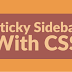 How To Make Sticky Sidebar With CSS