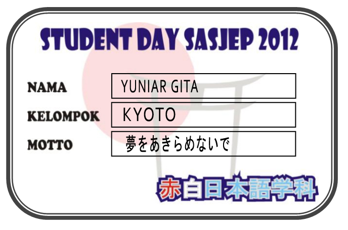 Student Day & Jikoshoukai 2012: Student Day Sastra Jepang 