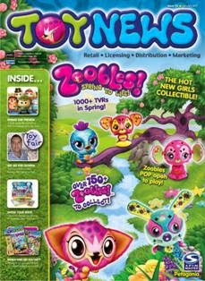 ToyNews 113 - January 2011 | ISSN 1740-3308 | TRUE PDF | Mensile | Professionisti | Distribuzione | Retail | Marketing | Giocattoli
ToyNews is the market leading toy industry magazine.
We serve the toy trade - licensing, marketing, distribution, retail, toy wholesale and more, with a focus on editorial quality.
We cover both the UK and international toy market.
We are members of the BTHA and you’ll find us every year at Toy Fair.
The toy business reads ToyNews.