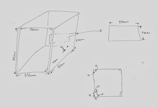 The sketch I drew of the dimensions