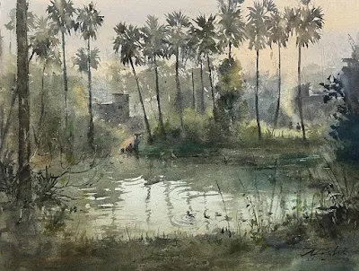 Landscape painting Nishikant Palande