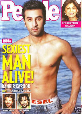Ranbit Kapoor on People magazine december 2009, Ranbir Kapoor sexiest man alive