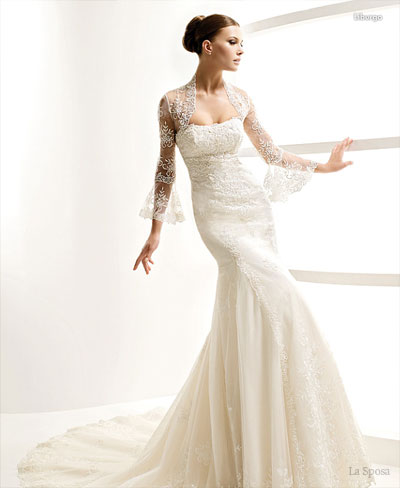 lace wedding dress simple