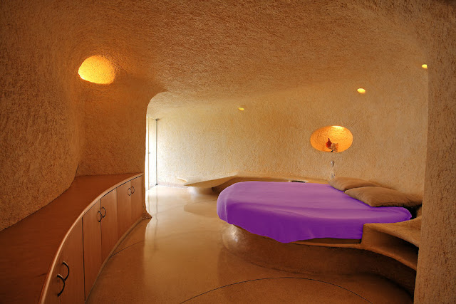 DORMITORIO EN FORMA DE CARACOL DE LA CASA CARACOL